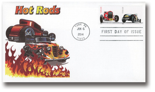 4908-09 FDC - 2014 First-Class Forever Stamp - Hot Rods