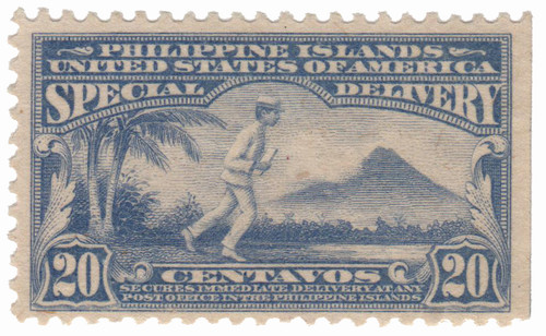 PHE5b  - 1919 20c Philippine Islands Special Delivery, dull violet, unwatermarked, perf 11