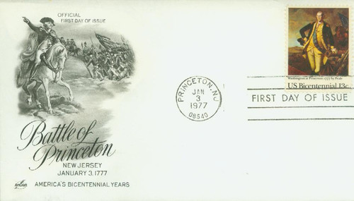 1704 FDC - 1977 13c Washington at Princeton