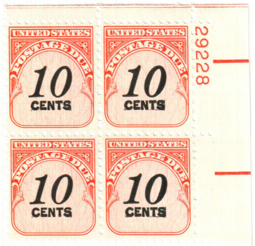 J97 PB - 1959 10c Postage Due - Rotary Press, carmine rose