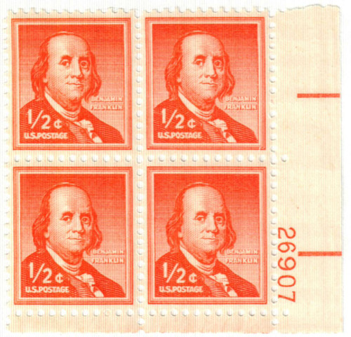 1030 PB - 1955 Liberty Series - 1/2¢ Benjamin Franklin
