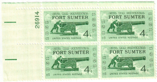 1178 PB - 1961 4c Civil War Centennial: Firing on Fort Sumter