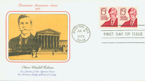 1305E FDC - 1978 15c Oliver W. Holmes, perf 10, coil