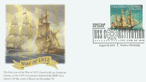 4703 FDC - 2012 First-Class Forever Stamp - The War of 1812: USS Constitution