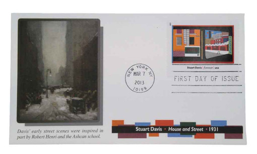 4748c FDC - 2013 First-Class Forever Stamp - Modern Art in America: Stuart Davis' "House and Street"