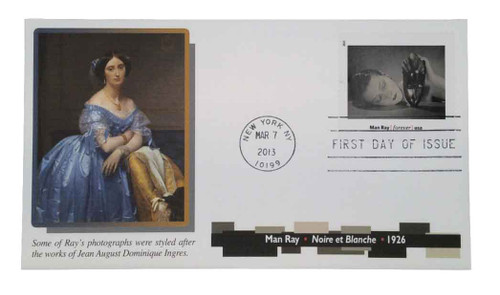 4748f FDC - 2013 First-Class Forever Stamp - Modern Art in America: Man Ray's "Noire et Blanche"