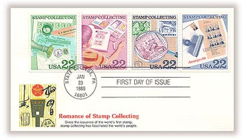 2198-2201 FDC - 1986 22c Stamp Collecting