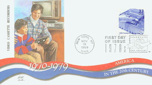3189h FDC - 1999 33c Celebrate the Century - 1970s: VCRs