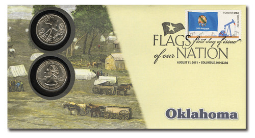 CNC62 FDC - 2011 44c Flags of Nation, OK Coin FDC
