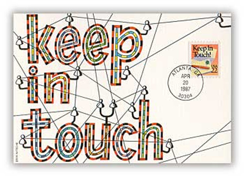 M87-20 FDC - 1987 22c Messages, Keep in Touch Maximum Card