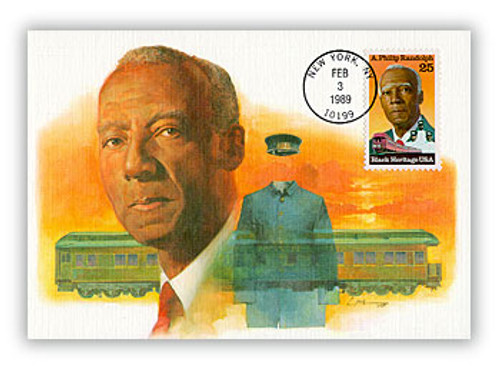 M89-2 FDC - 1989 25c A. Philip Randolph