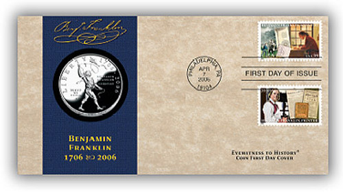 4597648 FDC - 2006 Franklin Scientist Silver Dollar PNC