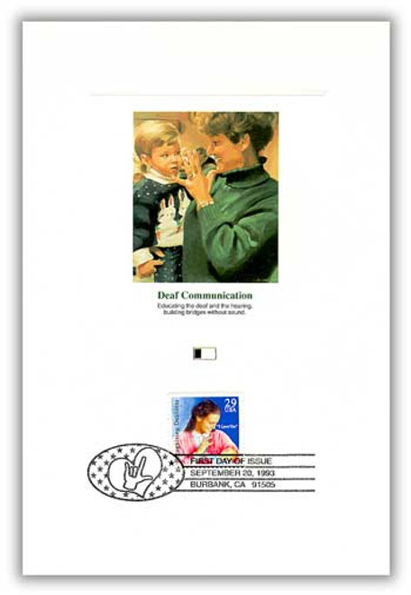 4900979 FDC - 1993 Deaf Communication: Mom Proofcard
