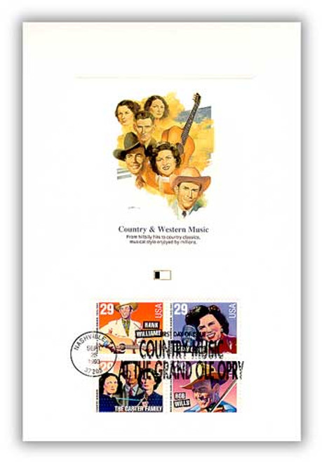 4901010 FDC - 1993 Country Music Sheet Proofcard