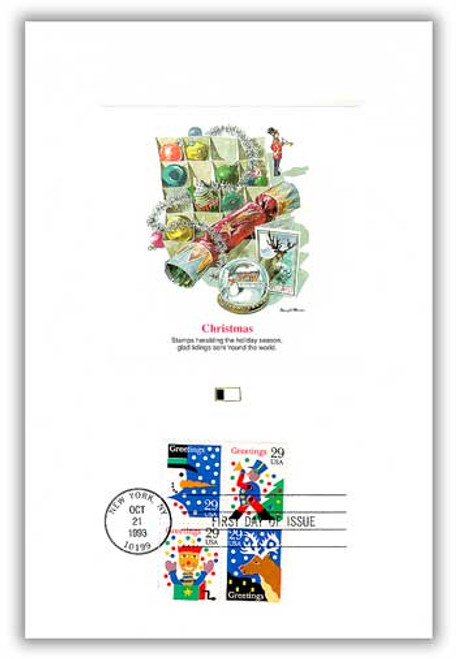 4901142 FDC - 1993 Christmas Contemporary Sheet Proofcard