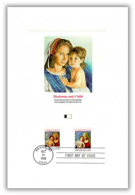 4901207 FDC - 1993 Christmas Madonna Combo Proofcard