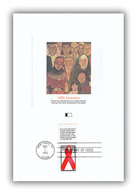 4901754 FDC - 1993 AIDS Information Tab Proofcard