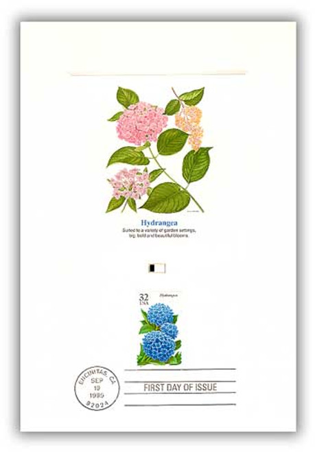 4903943 FDC - 1995 32c Fall Flowers Hydrangea Proofcard