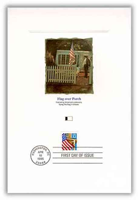 4904796 FDC - 1995 32c Flag Over Porch Self Ad BKLT PFCD