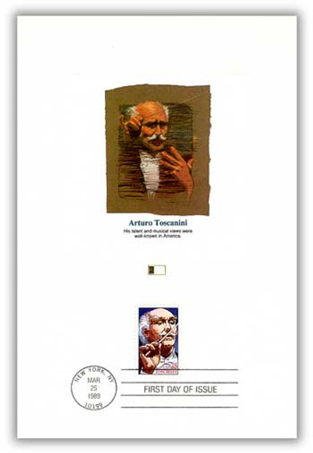 55747 FDC - 1989 25c Arturo Toscanini Proofcard
