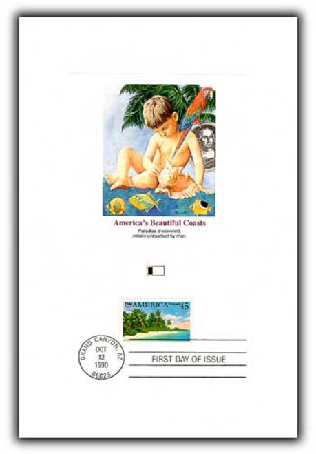 55836 FDC - 1990 Tropical Coast 45c Proofcard