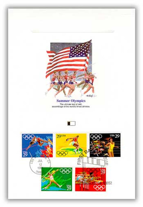 55893 FDC - 1991 Summer Olympics Combo Proofcard