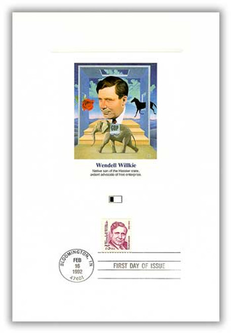 55957 FDC - 1992 Wendell Willkie Proofcard