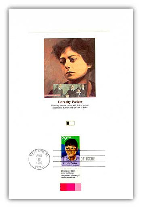 56069TB FDC - 1992 Dorothy Parker Drama Tab PFCD