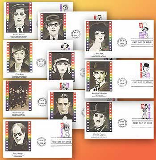 570834 FDC - 1994 Silent Screen Stars 11 FDC's