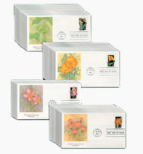 57122 FDC - 1992 Wildflowers First Day Covers with album