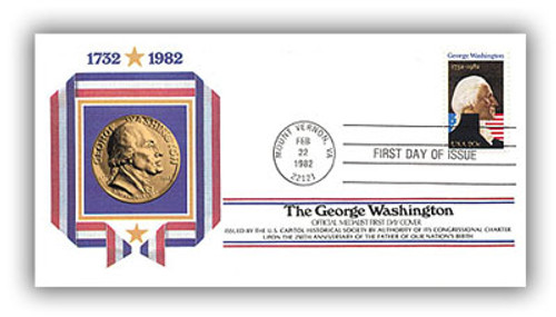 59051 FDC - 1982 Washington Gold FDC with Album