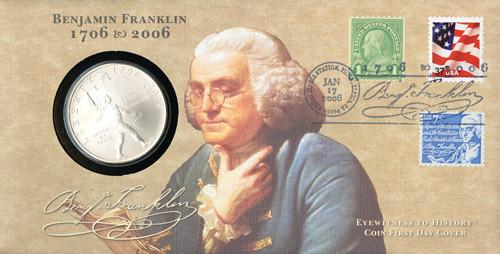 59766A FDC - 2006 Ben Franklin Scientist Coin Cover