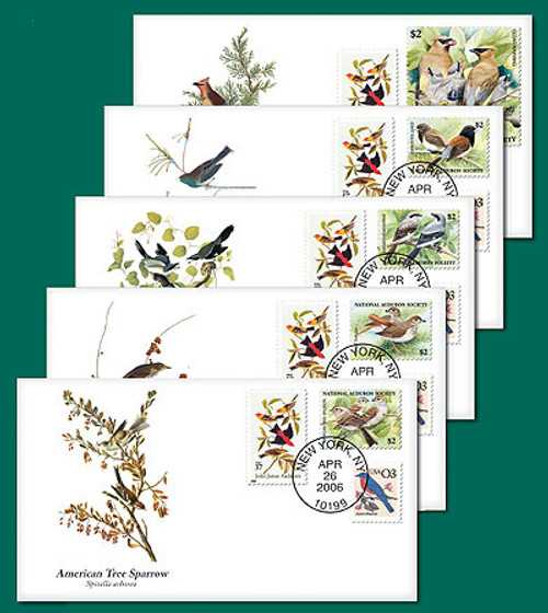 6600085 FDC - 2006 Audubon Songster FDC Set of 5