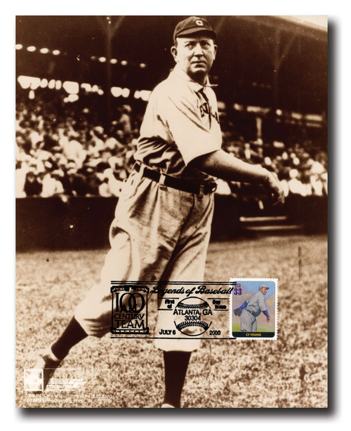 AC395 FDC - 2000 Legends of Baseball - Cy Young (#3408m) Commemorative First Day Picture Card (8x10)