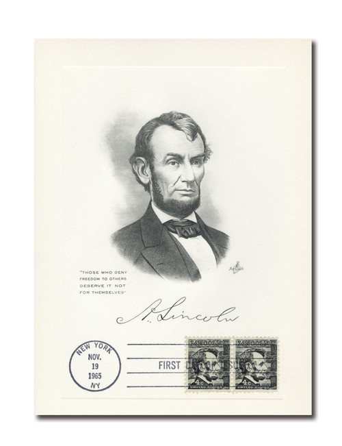 AC818 FDC - Abraham Lincoln, 11/19/1965, #1282