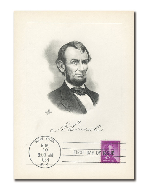 AC820 FDC - Abraham Lincoln, 11/19/1954, #1036