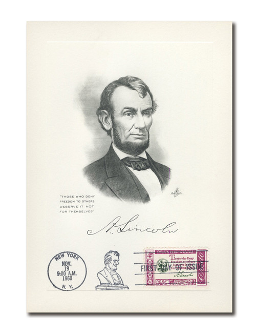 AC821 FDC - Abraham Lincoln, 11/19/1960, #1143
