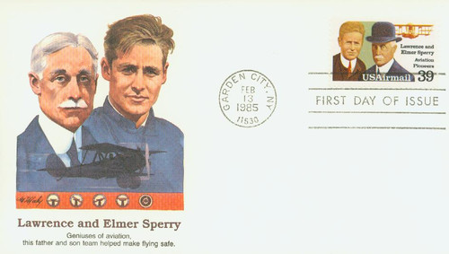 C114 FDC - 1985 39c Lawrence/Elmer Sperry