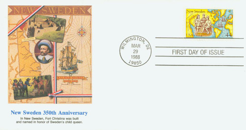 C117 FDC - 1988 Joint Issue w/Sweden Airmail