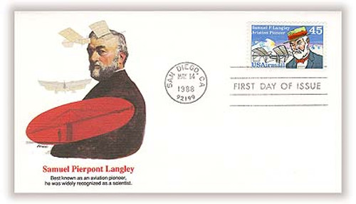 C118 FDC - 1988 45c Samuel P. Langley Airmail