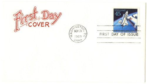 C126d FDC - 1989 45c Future Mail Transport s/s singl