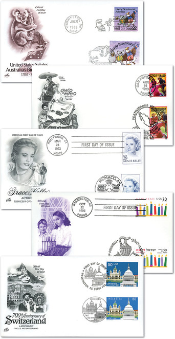 MCV009 FDC - Joint-Issue First Day Covers, Set of 5