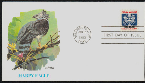 O133 FDC - 1983 $5 Red, Blue and Black, Official Mail