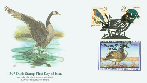 RW64 FDC - 1997 $15.00 Federal Duck Stamp - Canada Goose