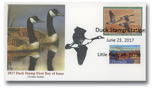 RW84 FDC - 2017 $25 Federal Duck Stamp - Canada Geese Hunting Permit