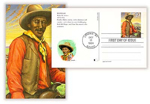 UX184 FDC - 1994 19c Bill Pickett (rev) Postal Card