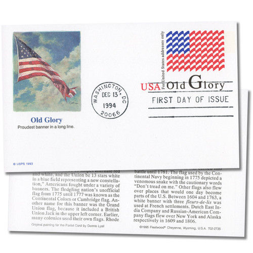 UX199 FDC - 1995 20c Old Glory UX199 FDC - 1995 20c Old Glory
