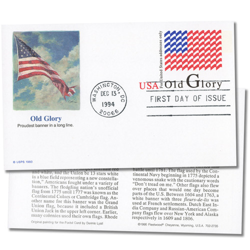 UX199 FDC - 1995 20c Old Glory