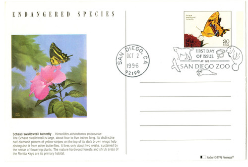 UX270 FDC - 1996 20c Canc PC-Swallow Tail Butterfly