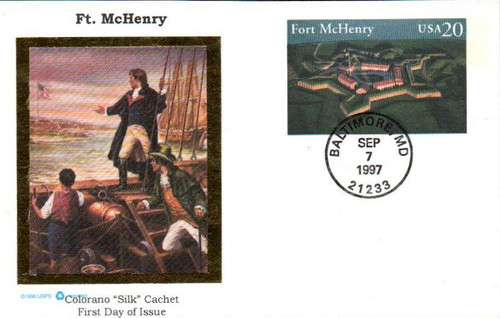 UX284 FDC - 1997 20c Fort McHenry PC FDC